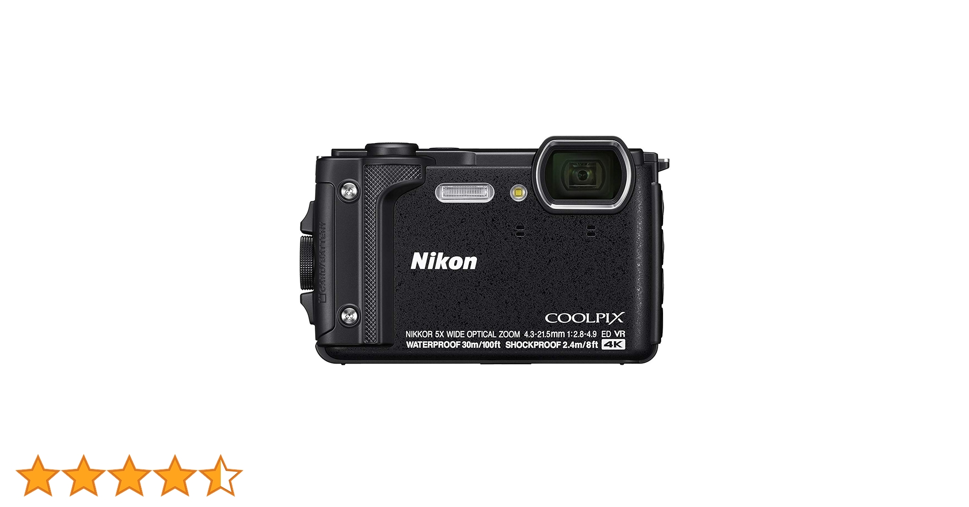 Nikon Câmera digital subaquática impermeável W300 com LCD TFT, 7,6